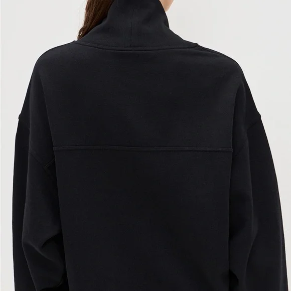 ALO Yoga Hazy Mock Neck Pullover Black Women’s Small NWT NEW $138 - Picture 3 of 10